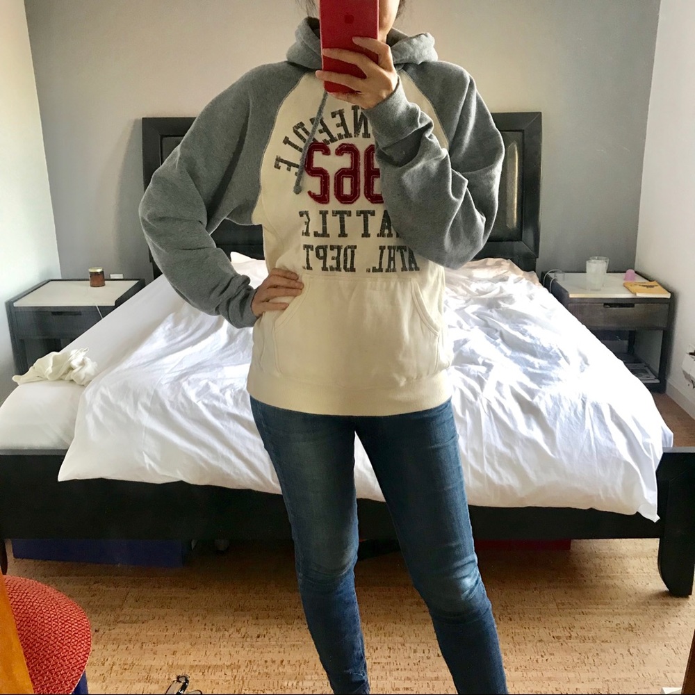 SPACE NIDDLE Oversized Sweat Pullover Hoodie